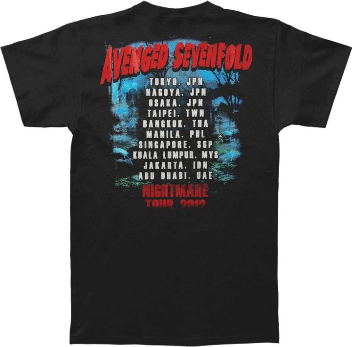Actual product image Avenged Sevenfold Unisex Adult Buried Alive Tour 2012 T-Shirt (XL)