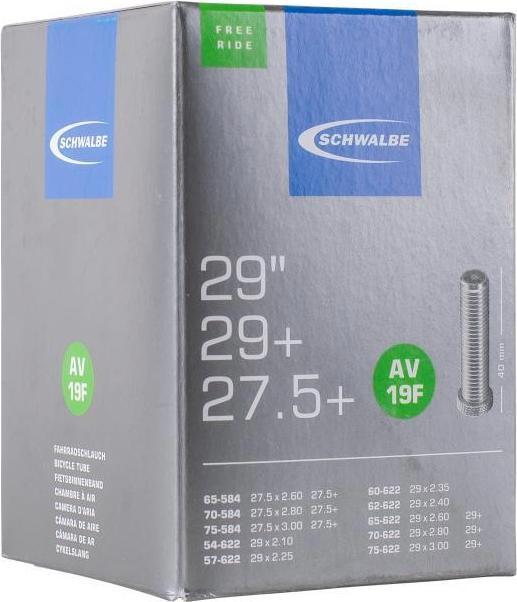 Schwalbe Schlauch 27.5"-29" AV19F (Schrader (AV), 27.5", 29", 40 mm)