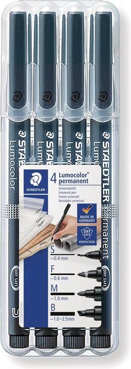 Actual product image Staedtler Permanent (Black, 2.50 mm, 4 x)
