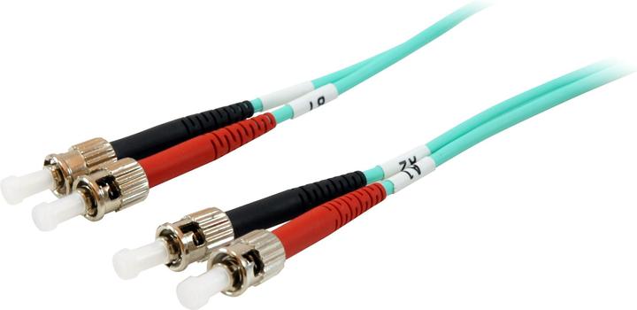 equip FO patch cable ST->ST multimode duplex OM3 turq (10 m)