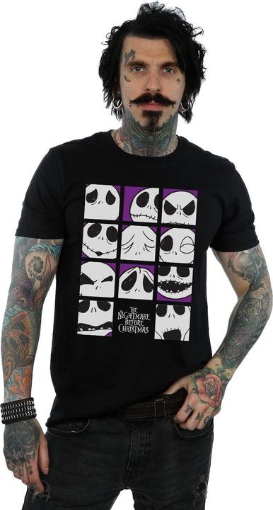 Immagine prodotto Disney Nightmare Before Christmas Many Faces Of Jack Squares Maglietta Uomo (XL)