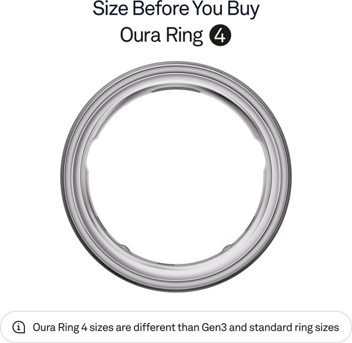Actual product image Oura Ring 4 (11, Brushed Silver)