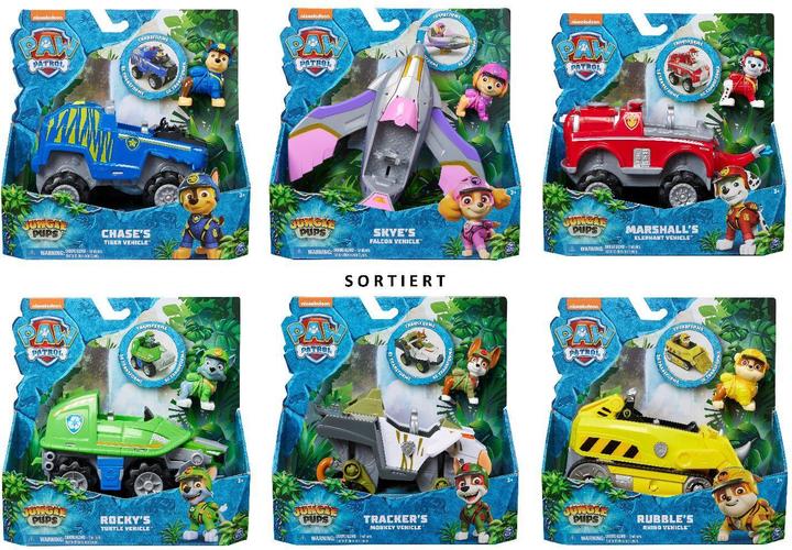 Actual product image Spin Master PAW Patrol Jungle Pups, Chase Tiger Vehicle, Toy Truck with Collectible Action Figure, Kids Toys for