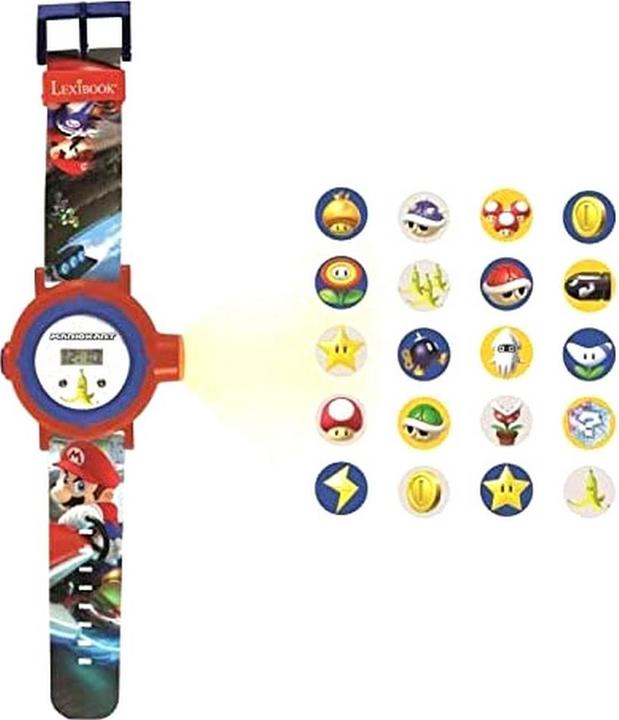 Image du produit Lexibook Horloge de projection numérique au design Mario Kart avec 20 images à projeter
