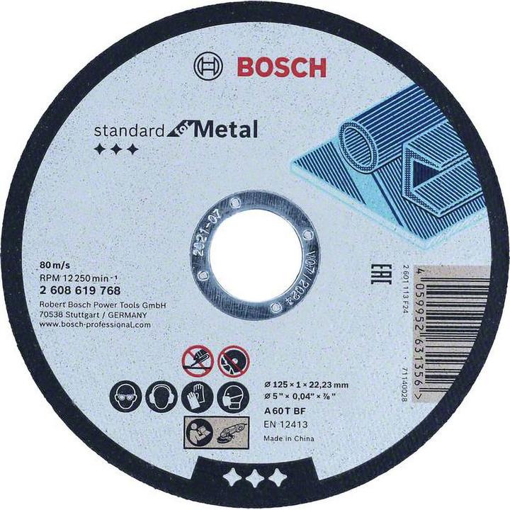 Bosch Zubehör Standard for Metal Trennscheibe gerade, 125 mm, 22,23 mm