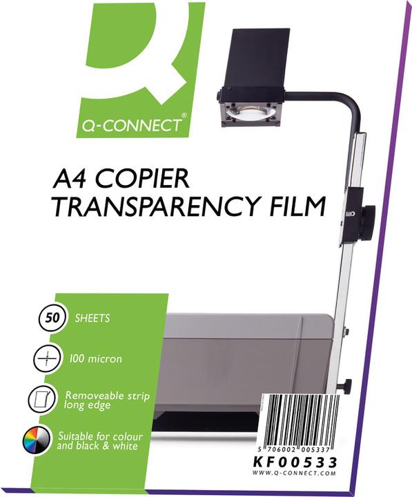 Produktbild Q-Connect Transparentfolien für Farbkopierer (100 g/m², 50 x)