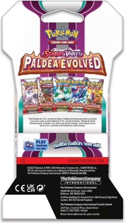 Actual product image Pokémon JCC - Écarlate et Violet - Pack de Booster Blister Évolutions à Paldea (1 Booster aléatoire) (English, Booster Pack)
