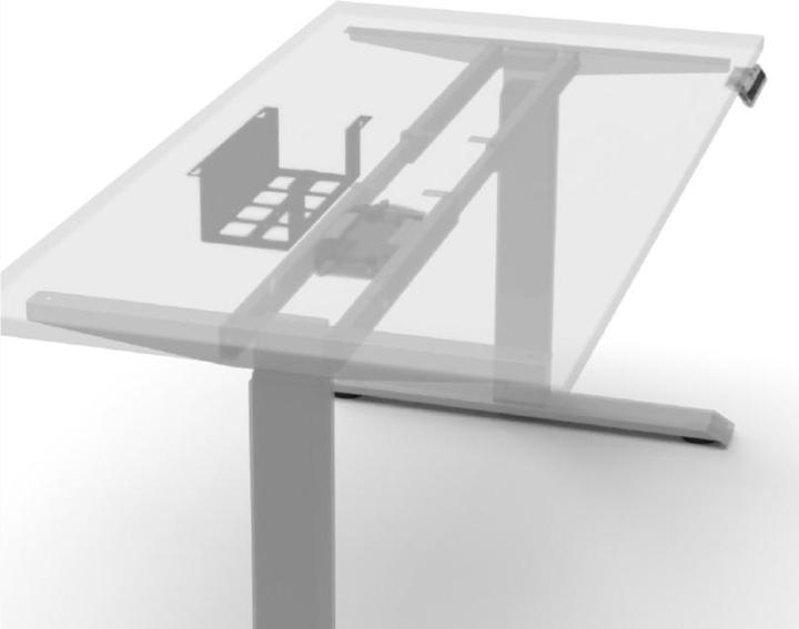 Actual product image OK-Line Cable tray BOXIT V metal black L.520mm W.120mm (Cable hole, 52 cm)