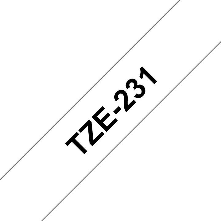 Image du produit Brother TZe-231 (1.20 cm, Noir, Blanc)