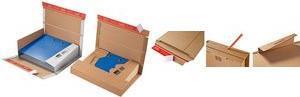 Actual product image Colompac Folder shipping box, brown, for A4 folders with spine width 35 to 80 mm, sturdy corrugated cardboard (A4, 80 mm, 20 Piece)