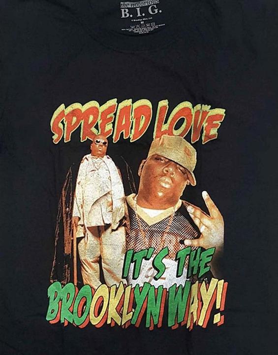 Produktbild Biggie Smalls Adult Spread Love It's The Brooklyn Way T-shirt (M)