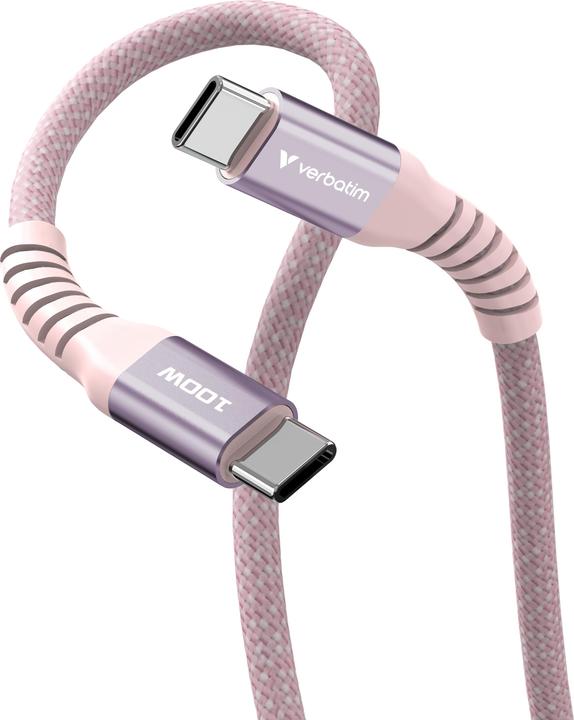 Actual product image Verbatim Sync & Charge Magnetic Cable - 100W USB-C to USB-C 120 cm Pink (1.20 m, USB 2.0)