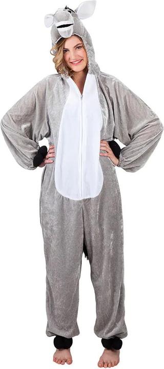 Image du produit Boland Costume d'âne pour enfants : combinaison en peluche avec capuche (140)