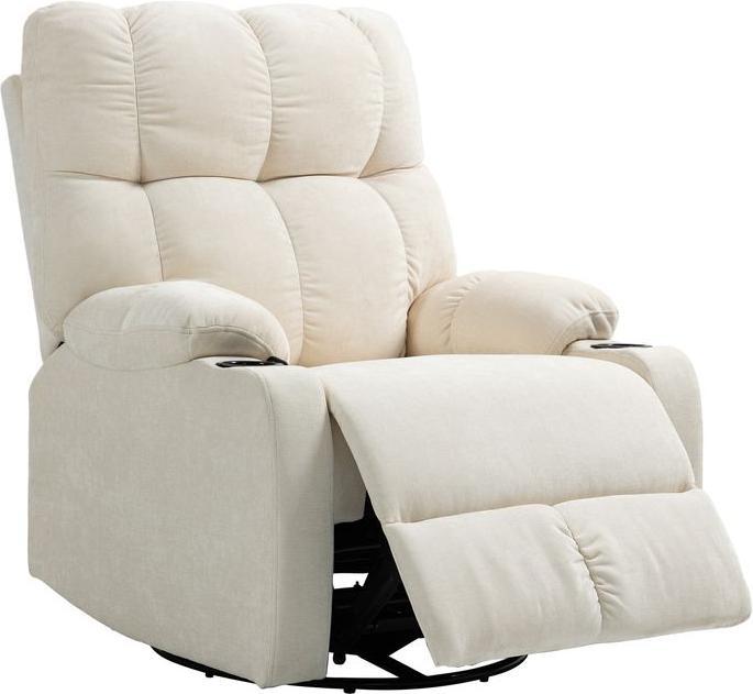 Produktbild Swisshandel24 Relaxsessel Drehbar Fernsehsessel mit Liegefunktion, Schaukelfunktion Beige