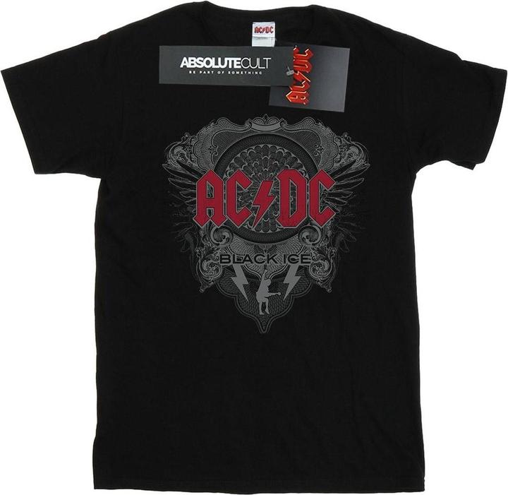 AC/DC Mädchen TShirt Schwarzes Eis mit roter Baumwolle