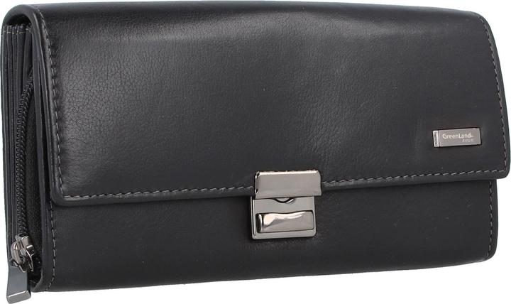 Produktbild Greenland Nature Black Nappa Kellnerbörse Geldbörse RFID Leder 18 cm