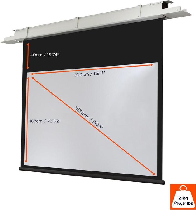 Produktbild Celexon Expert ceiling recessed - Leinwand - Deckenmontage, geeignet für Wandmontage - m (139.37", 16:10)