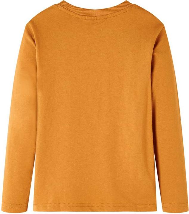 Actual product image VidaXL Children's long-sleeved shirt dark ochre 128,Material: 100 (128)