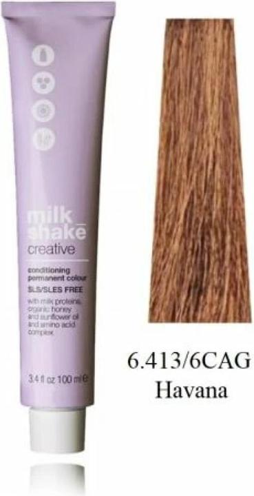 Actual product image Milk_Shake Vopsea permanenta Creative 6.4136CAG, Blond Inchis Havana, 100ml (6.4136CAG, Blond Inchis Havana)