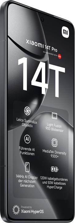 Produktbild Xiaomi 14T Pro (512 GB, Titan Black, 6.67", Dual SIM, 50 Mpx, 5G)
