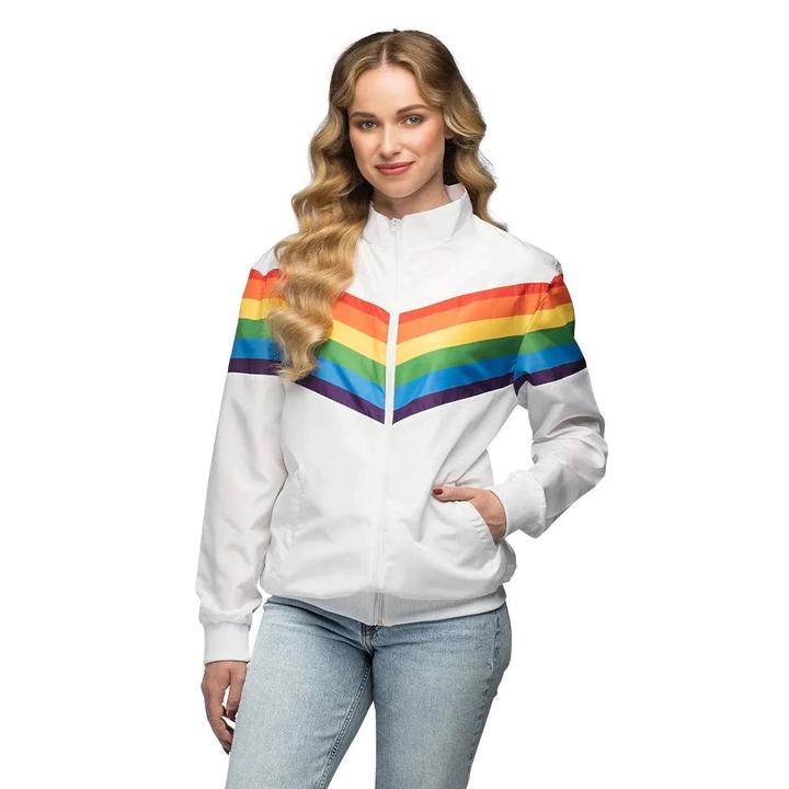 Image du produit Boland 80er Jahre Trainingsjacke Vintage Rainbow Frau (S, M, L, XL, XXL)