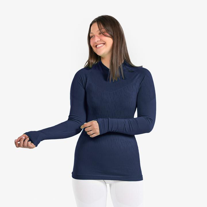 Produktbild Kipsta Damen/Herren Fussball Funktionsshirt langarm - Keepdry dunkelblau (M)