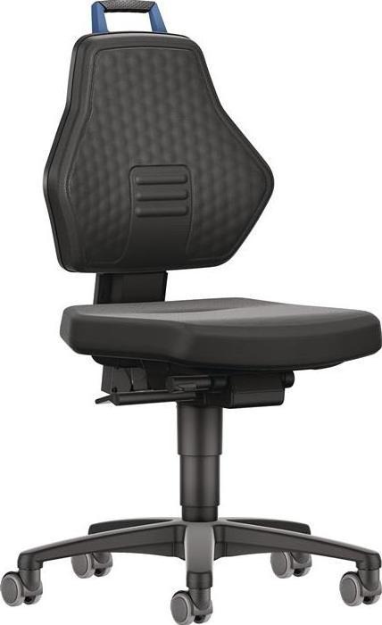 Immagine prodotto Tecwerk Arbeitsdrehstuhl Rollen Supertec schwarz Grifffarbe blau 450-600 mm