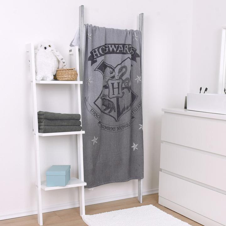 Image du produit Herding Serviette de bain en velours gris Harry Potter 70 x 140 cm (70 x 140 cm)