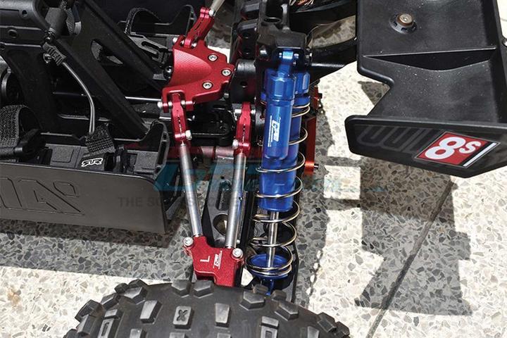 Actual product image GPM Alum. L-Shape Piggy Back Spring shock absorber 187mm rear black ARRMA Kraton, Outcast 8s