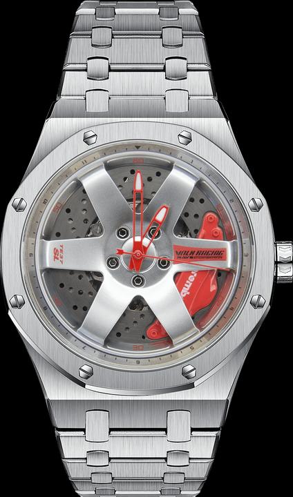 Actual product image 21cars TE37 AP - Red - Chrome | Automatic | Non-Spin (43 mm)