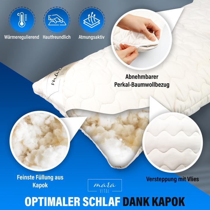 Produktbild Mara Vital Kapokkissen (65 x 100 cm)