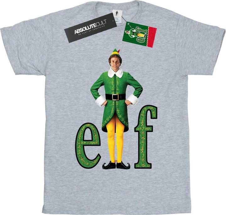 Actual product image Elf Womens/Ladies Buddy Logo Cotton Boyfriend T-Shirt (M)