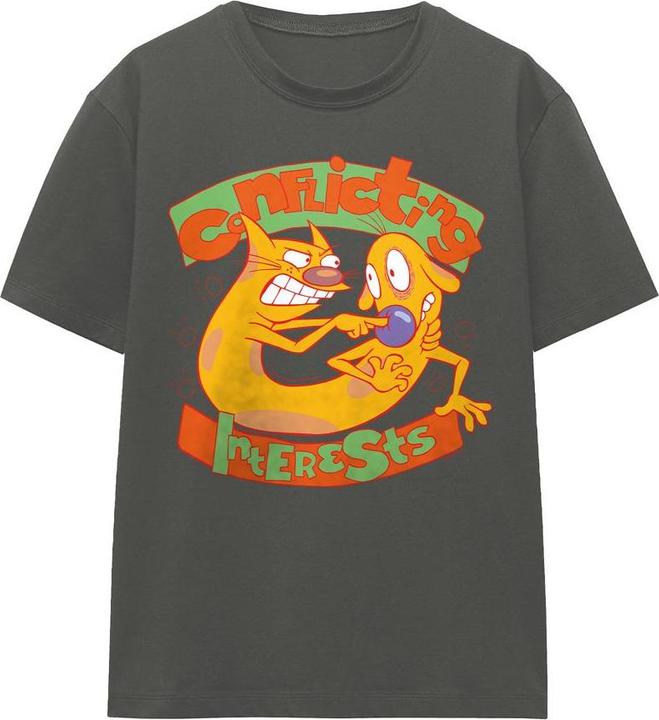 Actual product image CatDog Unisex Adult Conflicting Interests T-Shirt (M)