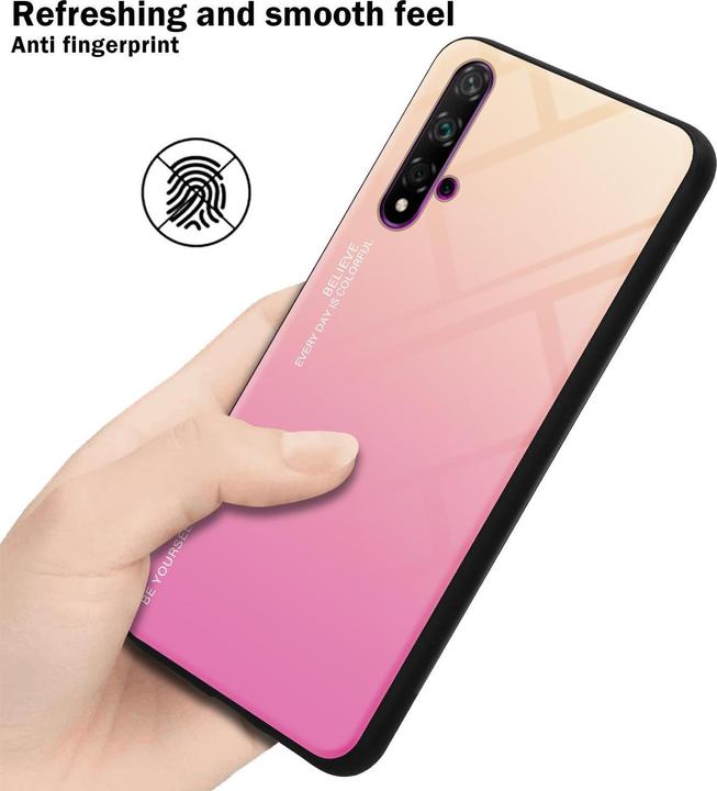 Produktbild Cadorabo TPU 2 Farben Glas Cover (TCL 20S, Huawei Nova 5T, LG K20)
