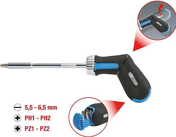 Actual product image KS Tools 1/4" Revolver Ratchet Bit Screwdriver (40 Nm)