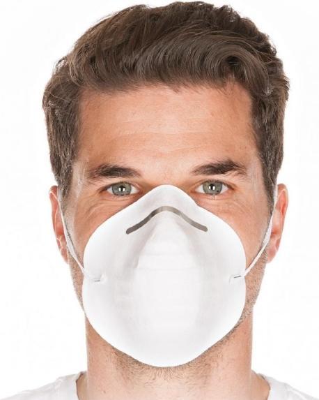 Produktbild Hygostar Industrie-Atemschutzmaske, PP, weiss hygienische Einwegmaske, zum Schutz vor Grobstaub (50 x)