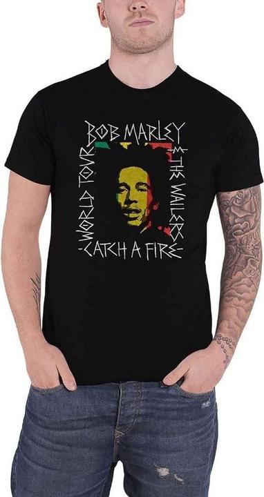 Actual product image Bob Marley Unisex Adult Rasta Scratch T-Shirt (S)