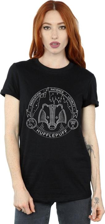 Image du produit Femme/Les femmes Hufflepuff Coton Boyfriend T-Shirt (S)