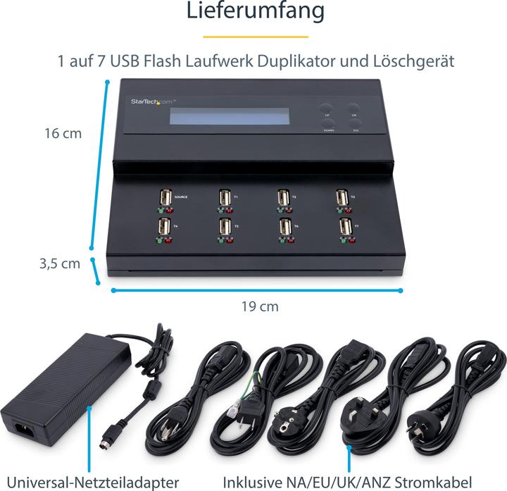 Produktbild StarTech USB Duplicator - 1:7 - USB Sticks - Flash Drive Duplicator (USB-A, 8 Ports)