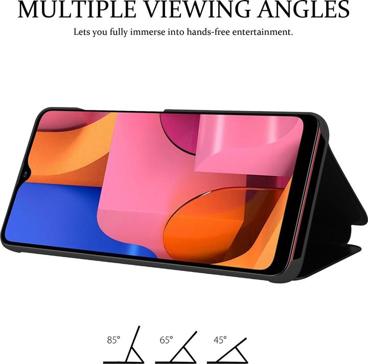 Actual product image Cadorabo Book Smart View Mirror Cover (Samsung Galaxy A20s)