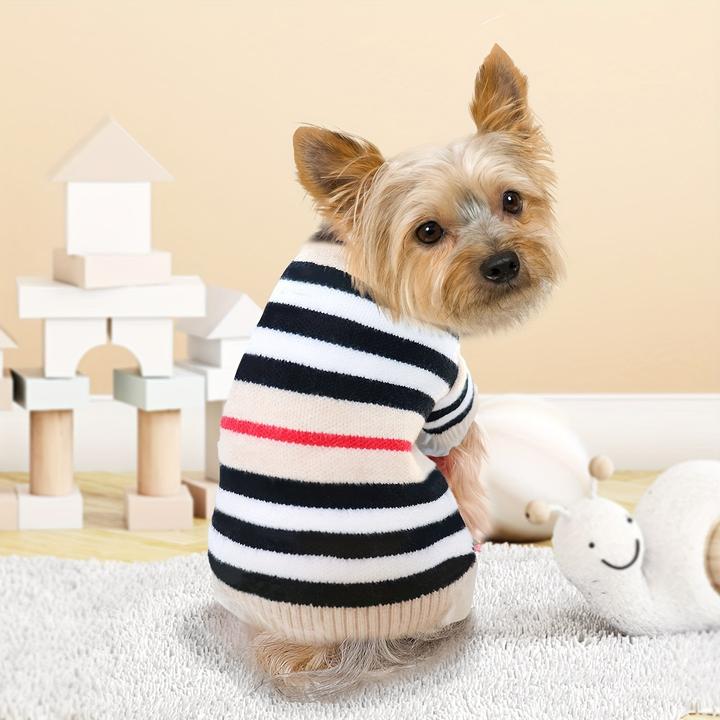 Actual product image Alopini Graphic jumpers for dogs, dog cardigans Clothing for small dogs, Warm clothing for pet dogs, Soft (XL, Dog coat)