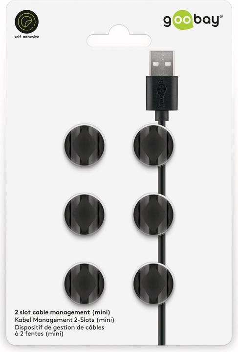 Produktbild Goobay 6er Set Kabel Management 2-Slots