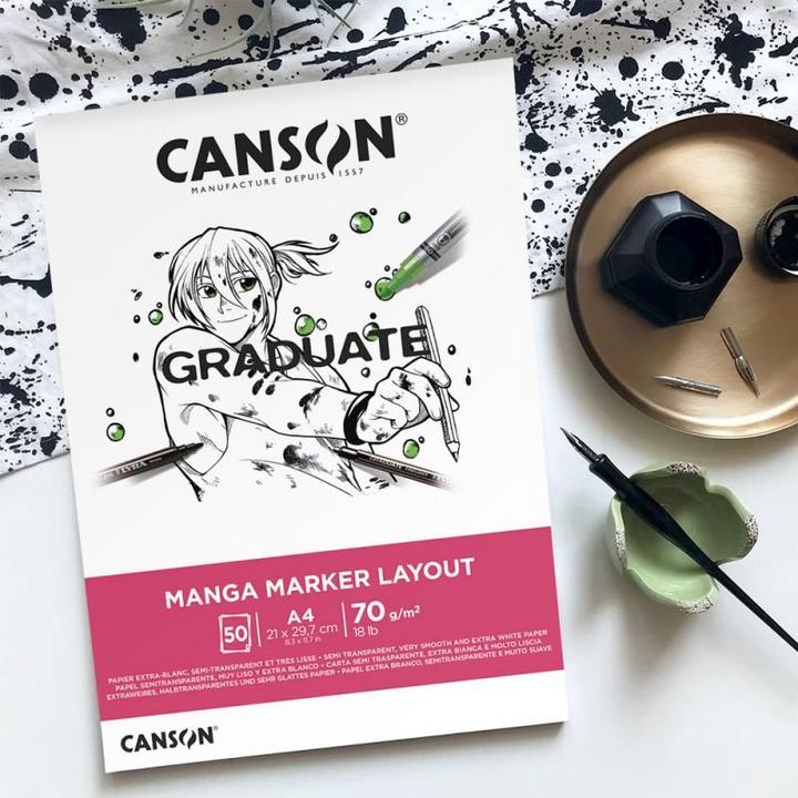 Immagine prodotto Canson Blocco di studio GRADUATE Manga Marker Layout, DIN A3 (A3, Nessuna, Nessuna rilegatura)