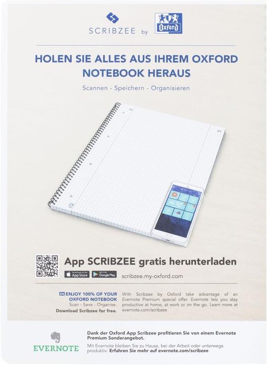Produktbild Oxford Collegeblock (A4+, Kariert, Liniert, Weicher Einband)