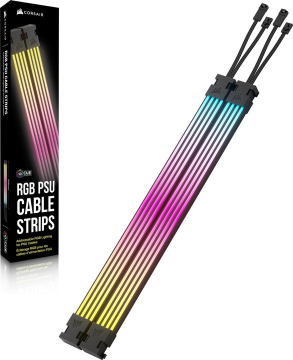 Actual product image Corsair ARGB PSU Cable Strips (RGB)
