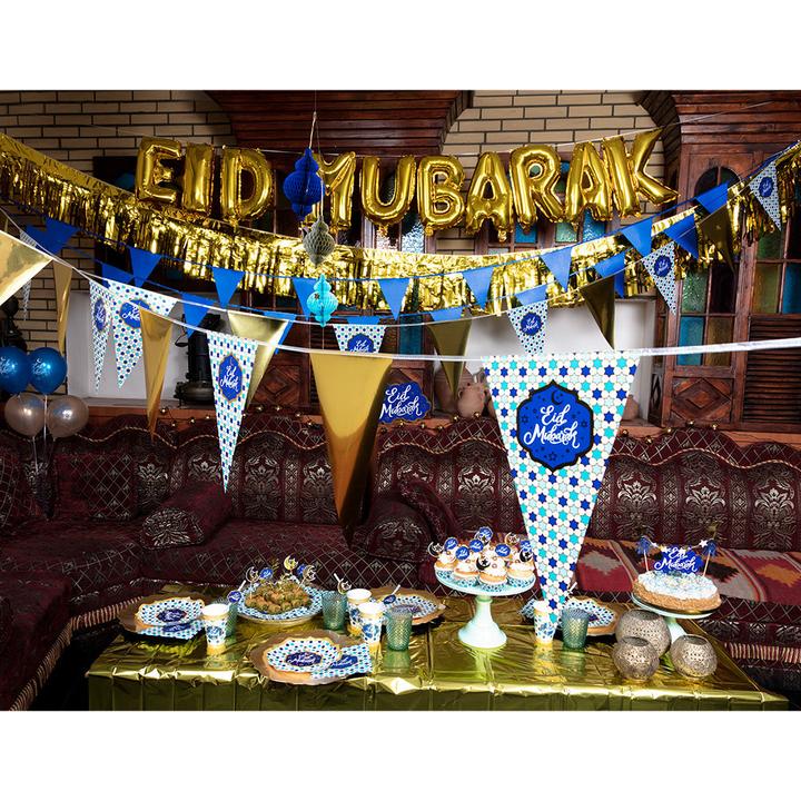 Produktbild Boland Folientischdecke Eid Mubarak 120 x 180 cm Gold