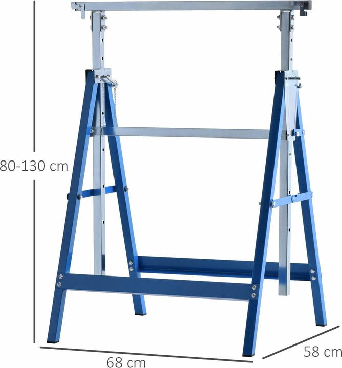 Actual product image Homcom Scaffolding trestle set of 2 (58 cm, 68 cm)