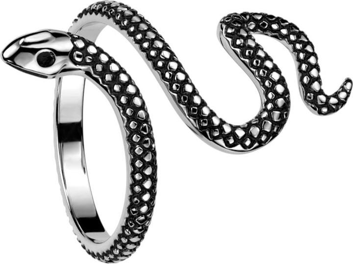 Produktbild Star Piercing Ring silber Schlange (Chirurgenstahl 316L, ohne Messing)