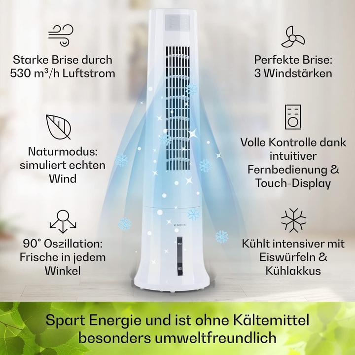 Actual product image Klarstein Air Cooler Snow White
