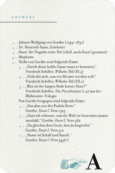Actual product image MOS55034 - The large literature quizz from A to Z, for 2 or more players, from 12 years (DE edition) (German)